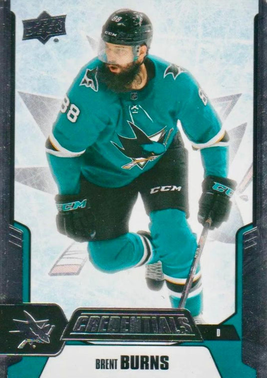 #34 Brent Burns - San Jose Sharks - 2019-20 Upper Deck Credentials Hockey