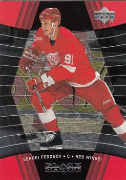 #34 Sergei Fedorov - Detroit Red Wings - 1999-00 Upper Deck Black Diamond Hockey