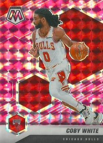 #34 Coby White - Chicago Bulls - 2020-21 Panini Mosaic - Mosaic Camo Pink Basketball