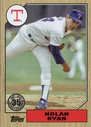 #87TBU-34 Nolan Ryan - Texas Rangers - 2022 Topps Update - 1987 Topps Baseball 35th Anniversary Baseball
