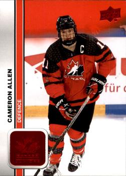 #34 Cameron Allen - Canada - 2023 Upper Deck Team Canada Juniors - Red Foil Hockey