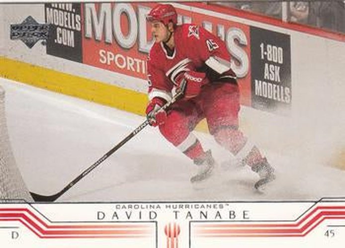 #34 David Tanabe - Carolina Hurricanes - 2001-02 Upper Deck Hockey