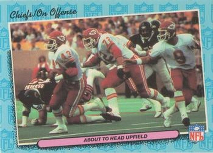 #34 About to Head Upfield Offense - Kansas City Chiefs - 1986 Fleer Team Action Football