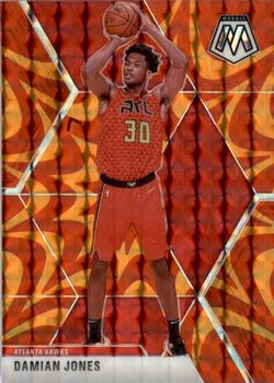 #34 Damian Jones - Atlanta Hawks - 2019-20 Panini Mosaic - Reactive Orange Basketball
