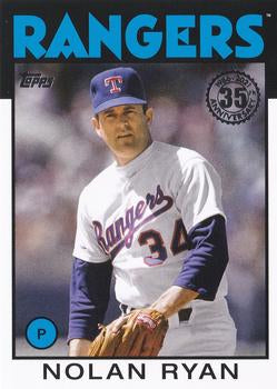 #86B-34 Nolan Ryan - Texas Rangers - 2021 Topps - 1986 Topps Baseball 35th Anniversary Series One Baseball