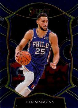 #34 Ben Simmons - Philadelphia 76ers - 2020-21 Panini Select - Blue Basketball