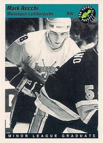 #34 Mark Recchi - Muskegon Lumberjacks - 1993 Classic Pro Prospects Hockey