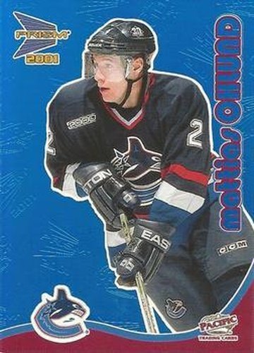 #34 Mattias Ohlund - Vancouver Canucks - 2000-01 Pacific Prism McDonald's - Blue Hockey