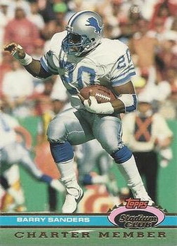 #NNO34a Barry Sanders - Detroit Lions - 1991 Stadium Club Charter Member