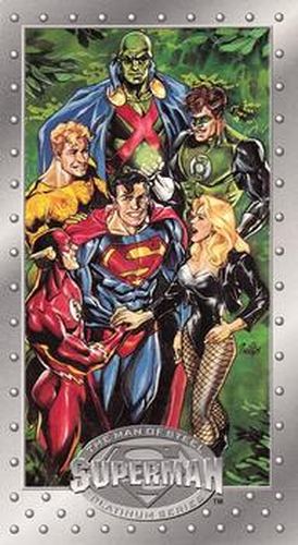 #34 Superman / Flash / Aquaman / Martian Manhunter / Green Lantern / Black Canary - 1994 SkyBox Superman Man of Steel Platinum Series