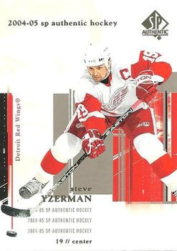 #34 Steve Yzerman - Detroit Red Wings - 2004-05 SP Authentic Hockey