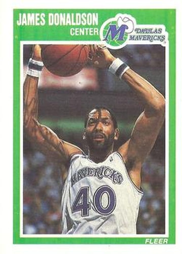 #34 James Donaldson - Dallas Mavericks - 1989-90 Fleer Basketball