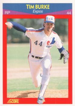 #34 Tim Burke - Montreal Expos - 1990 Score 100 Superstars Baseball