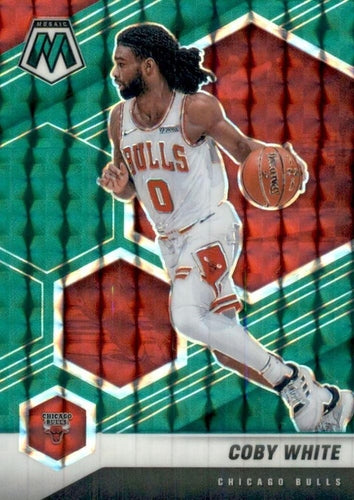 #34 Coby White - Chicago Bulls - 2020-21 Panini Mosaic - Mosaic Green Basketball