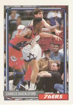 #34 Charles Shackleford - Philadelphia 76ers - 1992-93 Topps Basketball