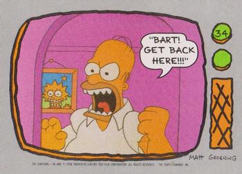 #34 Bart! Get back here!!! - 1990 Topps The Simpsons