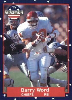 #34 Barry Word - Kansas City Chiefs - 1991 Fleer Stars 'n Stripes Football