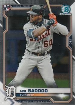#34 Akil Baddoo - Detroit Tigers - 2021 Bowman Chrome Baseball