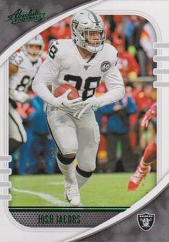 #34 Josh Jacobs - Las Vegas Raiders - 2020 Panini Absolute - Green Football