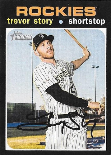 #350 Trevor Story - Colorado Rockies - 2020 Topps Heritage Baseball