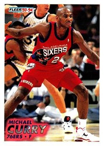 #350 Michael Curry - Philadelphia 76ers - 1993-94 Fleer Basketball