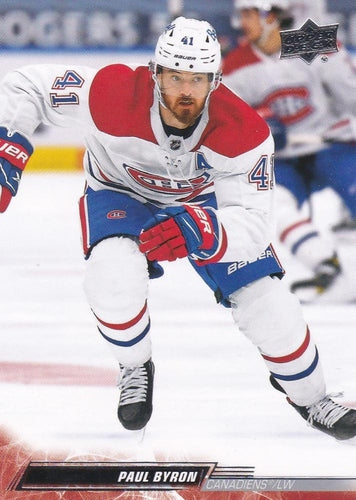 #351 Paul Byron - Montreal Canadiens - 2022-23 Upper Deck Hockey