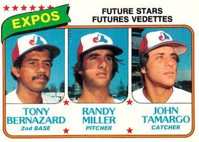 #351 Expos Future Stars Tony Bernazard / Randy Miller / John Tamargo - Montreal Expos - 1980 O-Pee-Chee Baseball