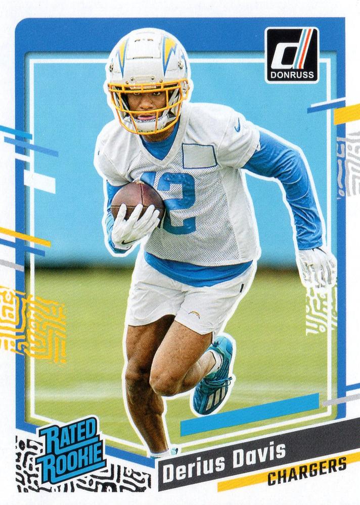 #351 Derius Davis - Los Angeles Chargers - 2023 Donruss Football
