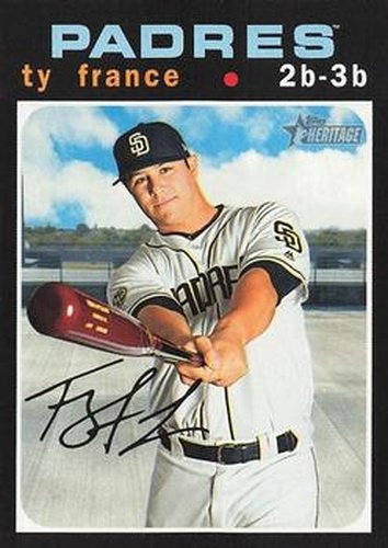 #351 Ty France - San Diego Padres - 2020 Topps Heritage Baseball