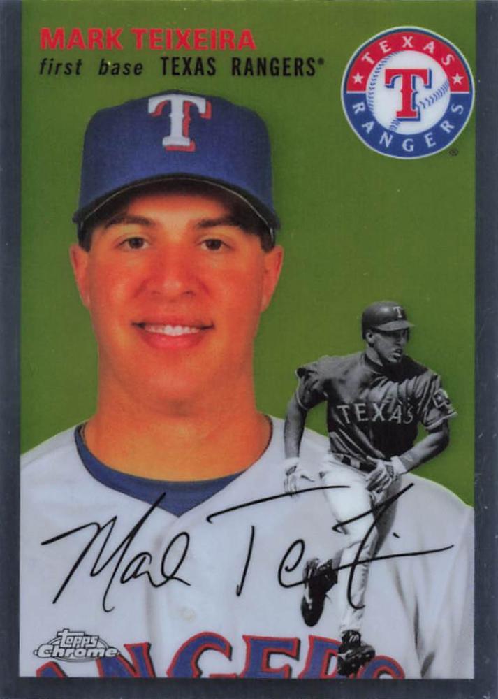 #351 Mark Teixeira - Texas Rangers - 2023 Topps Chrome Platinum Anniversary Baseball