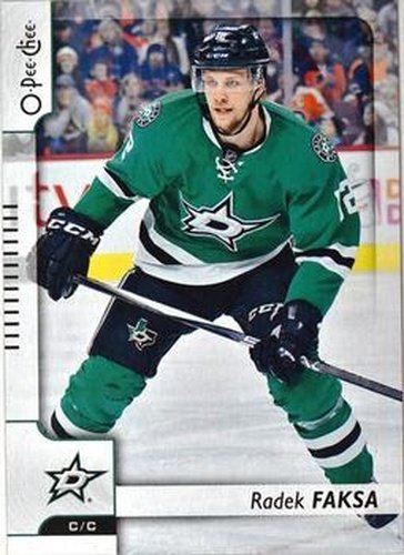 #351 Radek Faksa - Dallas Stars - 2017-18 O-Pee-Chee Hockey