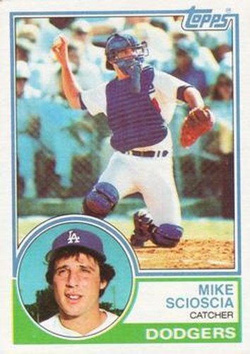 #352 Mike Scioscia - Los Angeles Dodgers - 1983 Topps Baseball