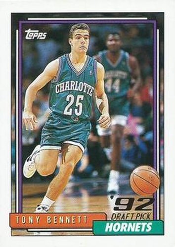 #353 Tony Bennett - Charlotte Hornets - 1992-93 Topps Basketball