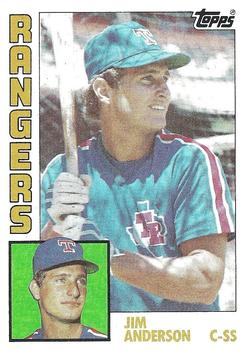 #353 Jim Anderson - Texas Rangers - 1984 Topps Baseball