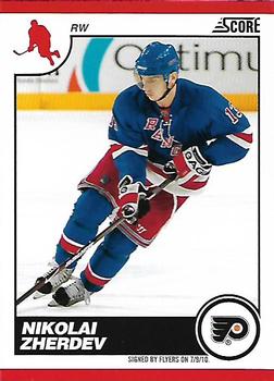 #353 Nikolai Zherdev - Philadelphia Flyers - 2010-11 Score Hockey