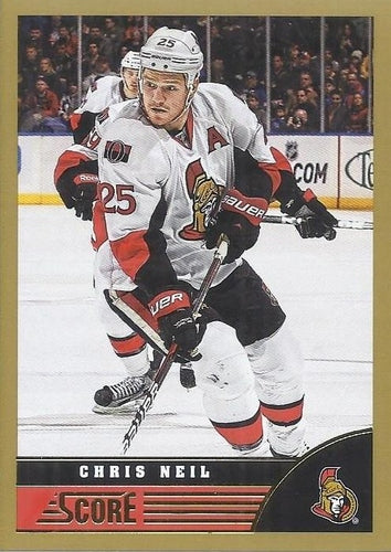 #353 Chris Neil - Ottawa Senators - 2013-14 Score - Gold Hockey