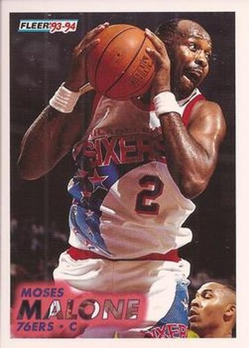 #353 Moses Malone - Philadelphia 76ers - 1993-94 Fleer Basketball