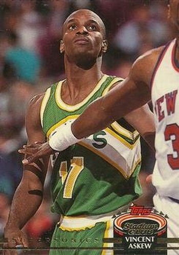 #353 Vincent Askew - Seattle SuperSonics - 1992-93 Stadium Club Basketball