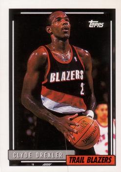 #354 Clyde Drexler - Portland Trail Blazers - 1992-93 Topps Basketball