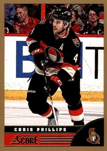 #354 Chris Phillips - Ottawa Senators - 2013-14 Score - Gold Hockey