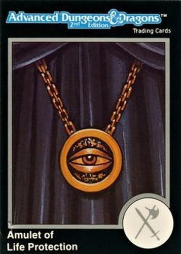 #354 Amulet of Life Protection - 1991 TSR Advanced Dungeons & Dragons - Silver