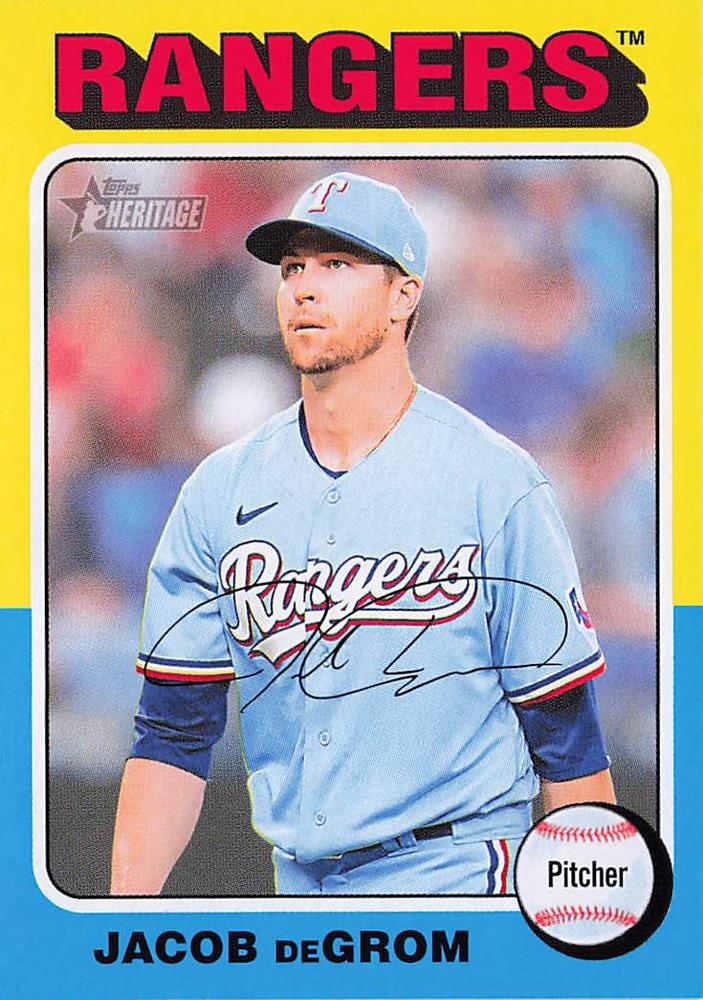 #355 Jacob deGrom - Texas Rangers - 2024 Topps Heritage Baseball