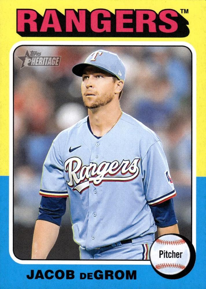 #355b Jacob deGrom - Texas Rangers - 2024 Topps Heritage Baseball