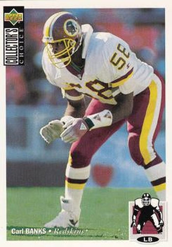 #356 Carl Banks - Washington Redskins - 1994 Collector's Choice Football