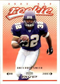 #356 Onterrio Smith - Minnesota Vikings - 2003 Upper Deck MVP Football