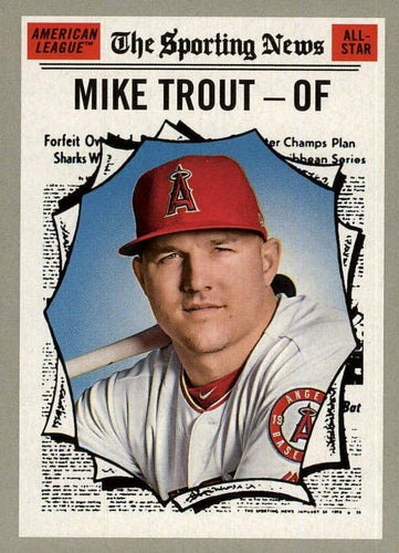 #357 Mike Trout - Los Angeles Angels - 2019 Topps Heritage Baseball