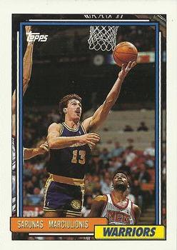 #357 Sarunas Marciulionis - Golden State Warriors - 1992-93 Topps Basketball