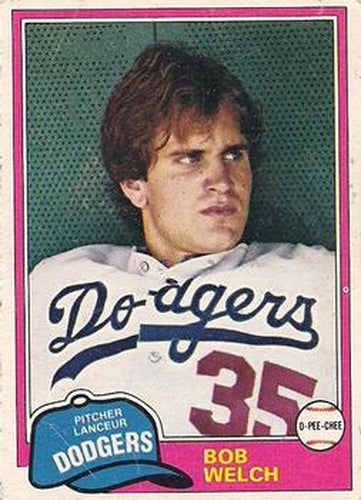 #357 Bob Welch - Los Angeles Dodgers - 1981 O-Pee-Chee - Gray Back Baseball