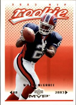 #357 Willis McGahee - Buffalo Bills - 2003 Upper Deck MVP Football