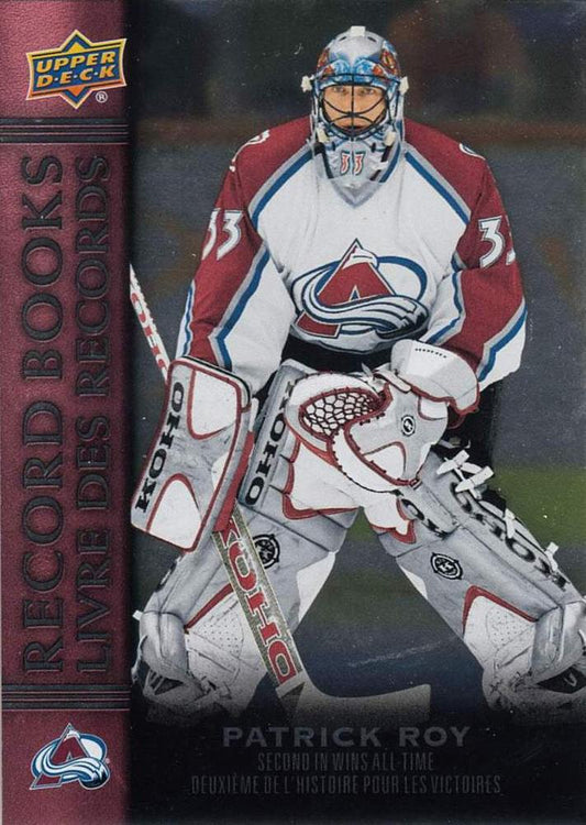 #RB-3 Patrick Roy - Colorado Avalanche - 2023 Upper Deck Tim Hortons Legends - Record Books Hockey